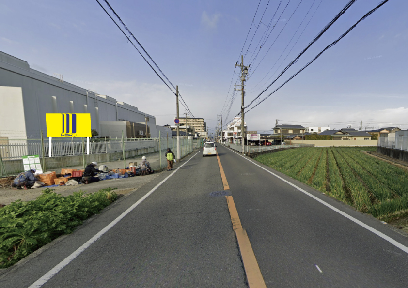 大阪府貝塚市｜野立て看板・広告看板二色浜駅-メイク広告