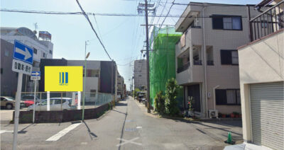 愛知県名古屋市中村区の野立て看板枠の写真