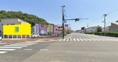 和歌山市秋葉町水軒口交差点の野立て看板枠画像