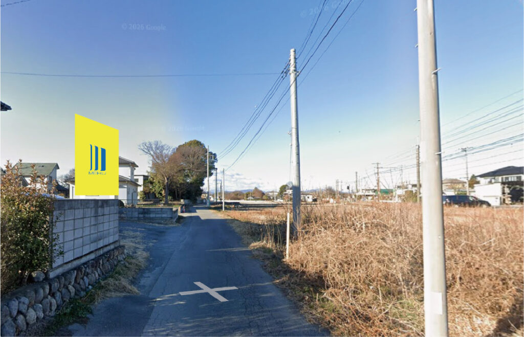 埼玉県深谷市川本明戸にある野立て看板枠画像