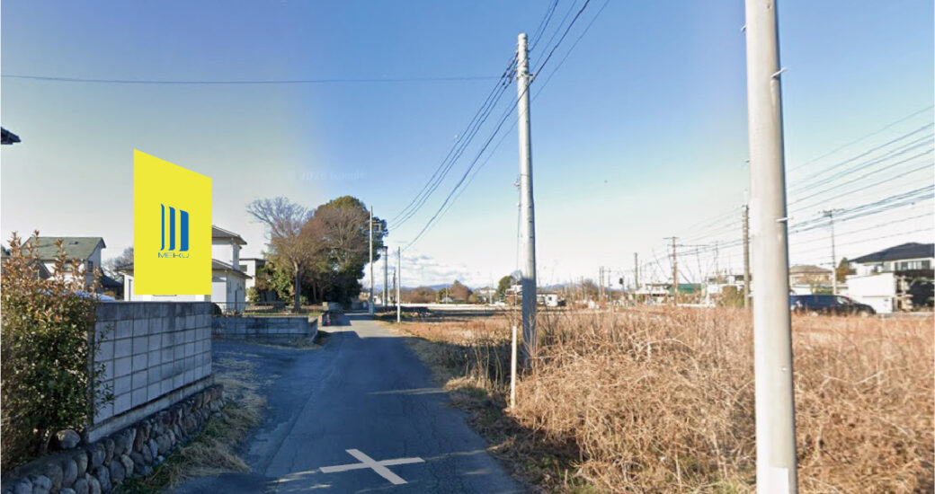 埼玉県深谷市川本明戸にある野立て看板枠画像