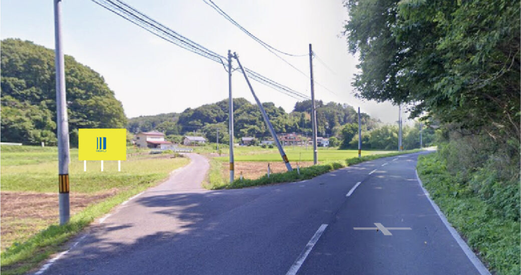 福島県郡山市田村町金沢三斗蒔にある野立て看板枠の画像