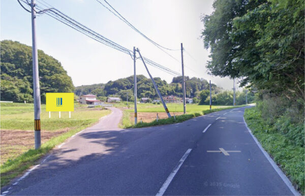 福島県郡山市田村町金沢三斗蒔にある野立て看板枠の画像