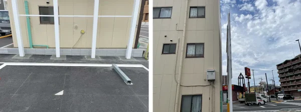 駐車場へ野立て看板設置