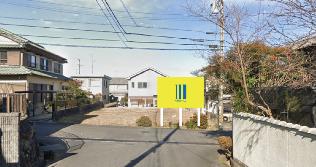 三重県名張市つつじが丘南の野立て看板枠画像