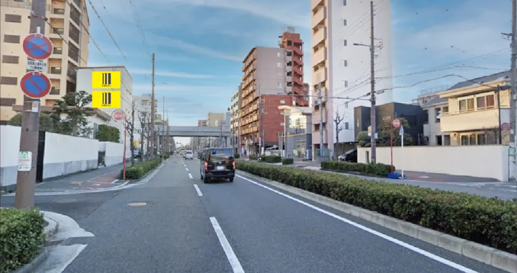 大阪府大阪市東住吉区の野立て看板枠