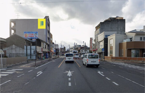 岐阜県岐阜市真砂町3付近の壁面広告枠画像です