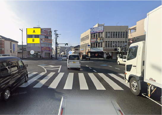和歌山市橋向丁の壁面広告枠画像です